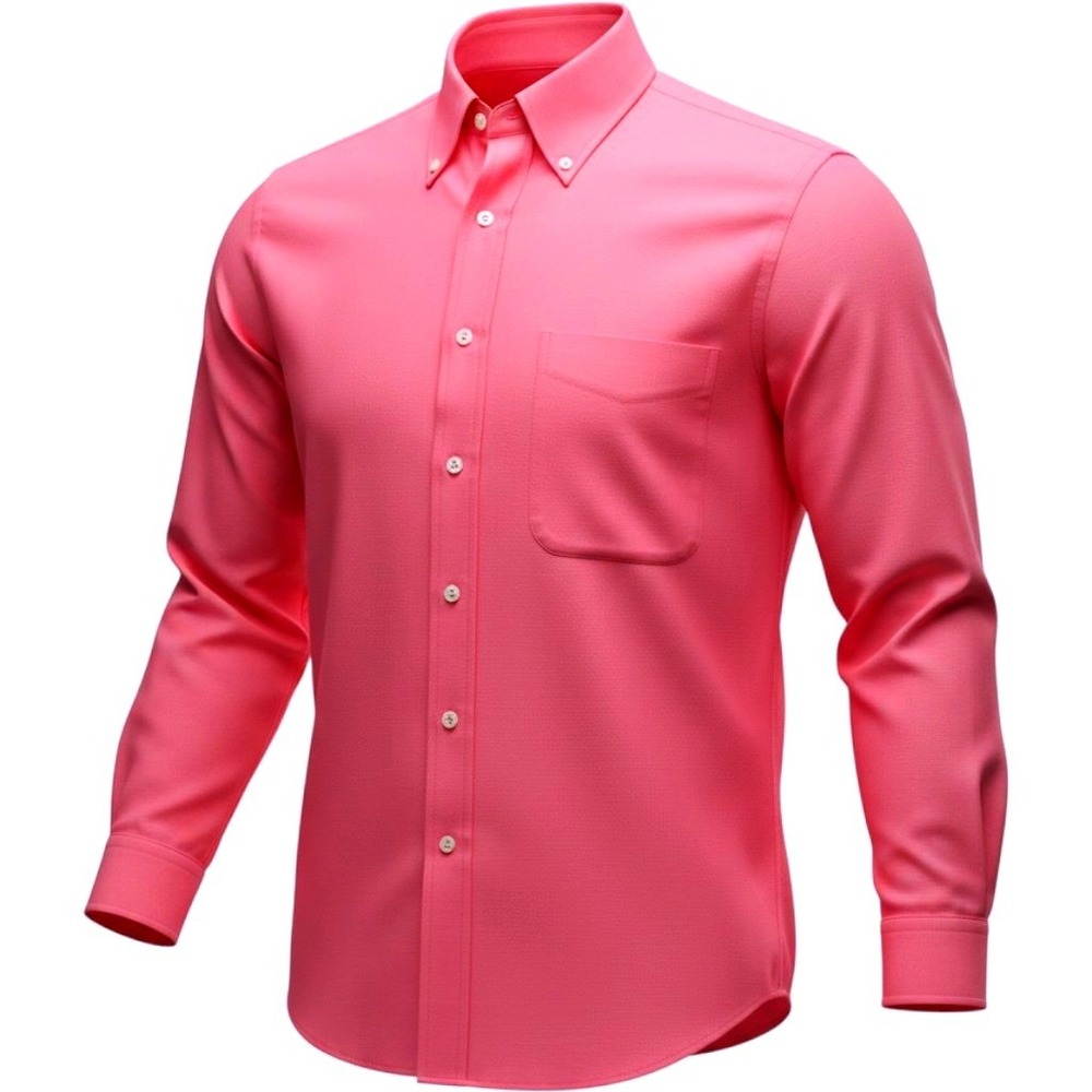 Burberrys of London Mens Salmon Pink Cotton Button Down Shirt Made in USA Medium